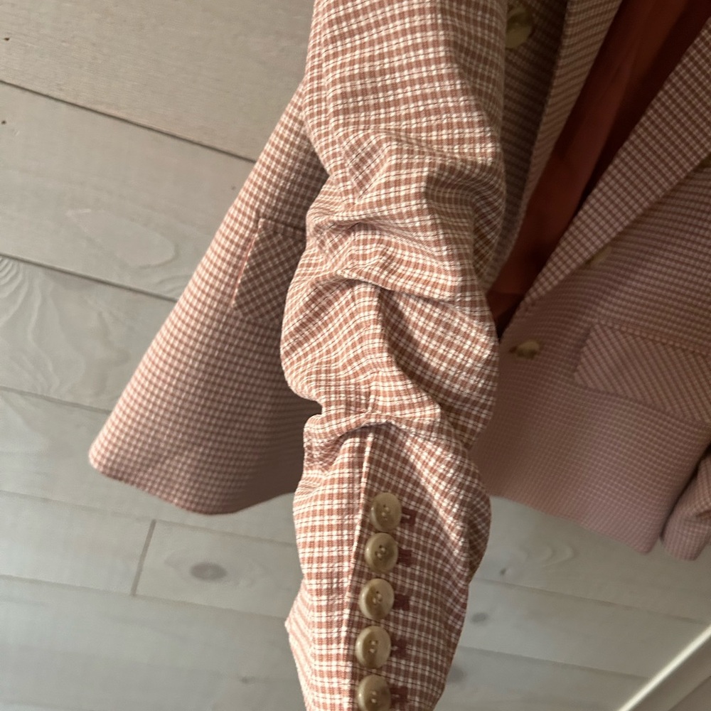 1. State Women's Checkered Blazer in Pink - Picture 4 of 4